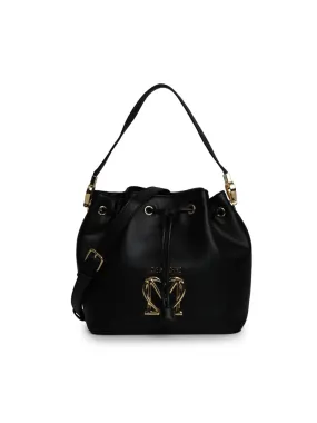 Love Moschino Logo Detailed Drawstring Bucket Bag