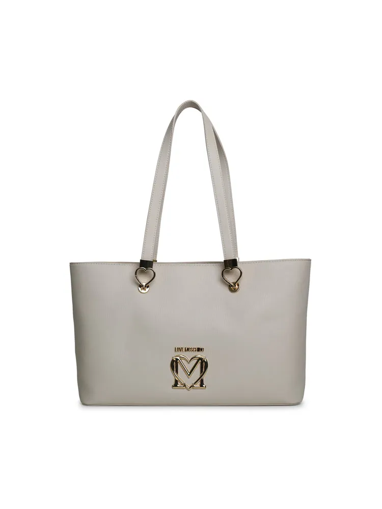 Love Moschino Logo Plaque Tote Bag