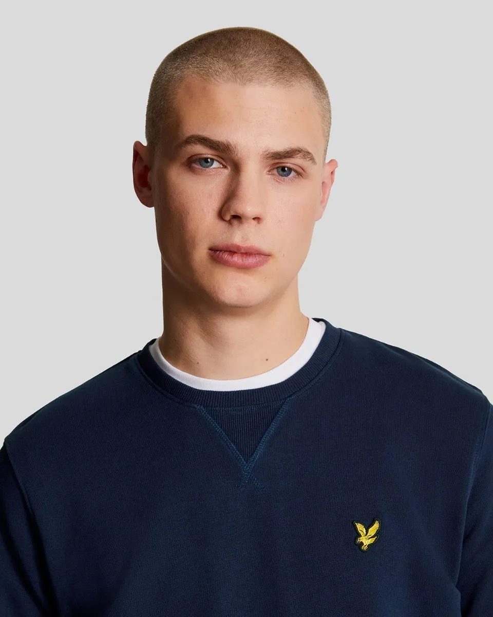 Lyle & Scott Crew Neck Casual Sweatshirt Jumper Navy