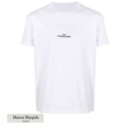 Maison Margiela  |Unisex Street Style U-Neck Cotton Short Sleeves Logo