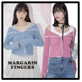 Margarin Fingers  |Casual Style Street Style Logo Cardigans