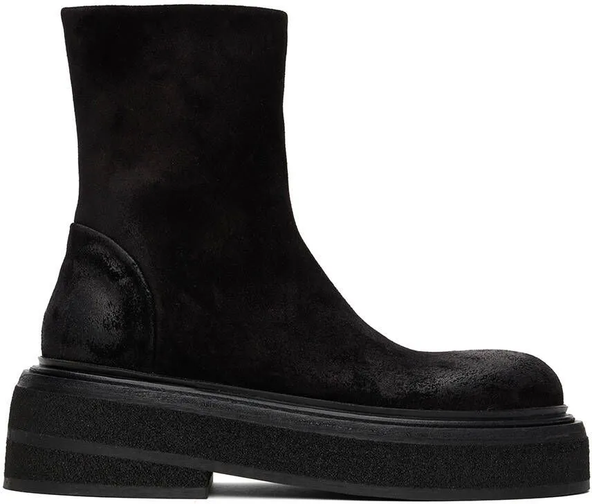 Marsèll Black Suede Zuccone Boots