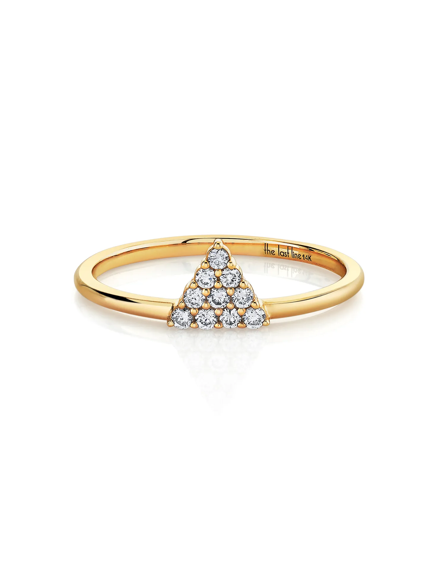 Mega Flash Stacking Ring - White Diamond / 14k Yellow Gold