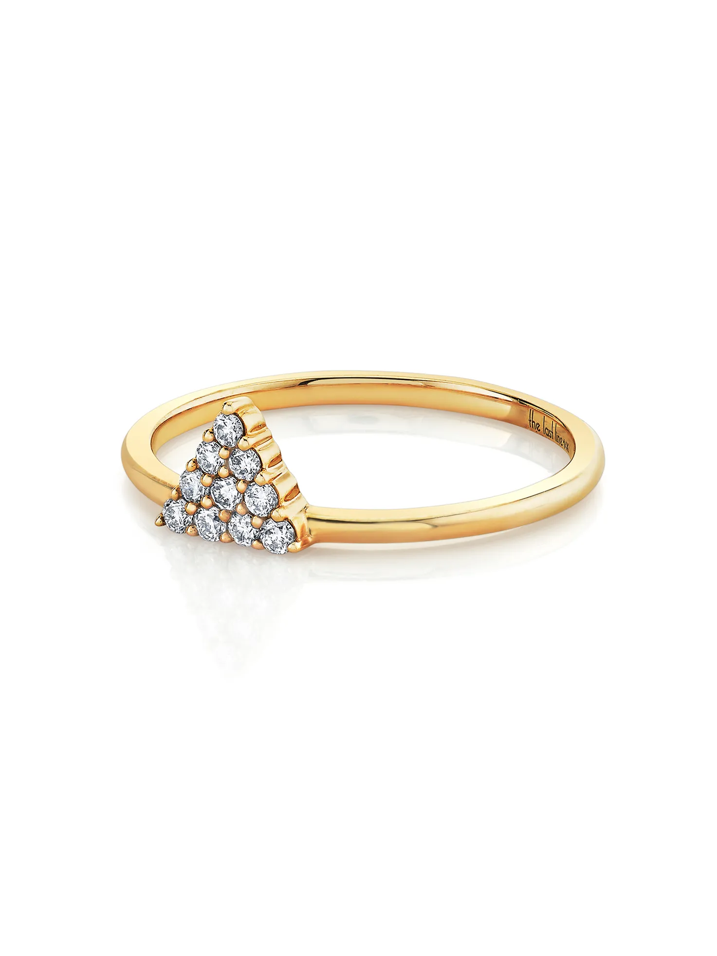 Mega Flash Stacking Ring - White Diamond / 14k Yellow Gold