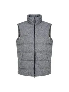 Men s Soft Texture Goose Down Padding Vest Melange Gray 271368