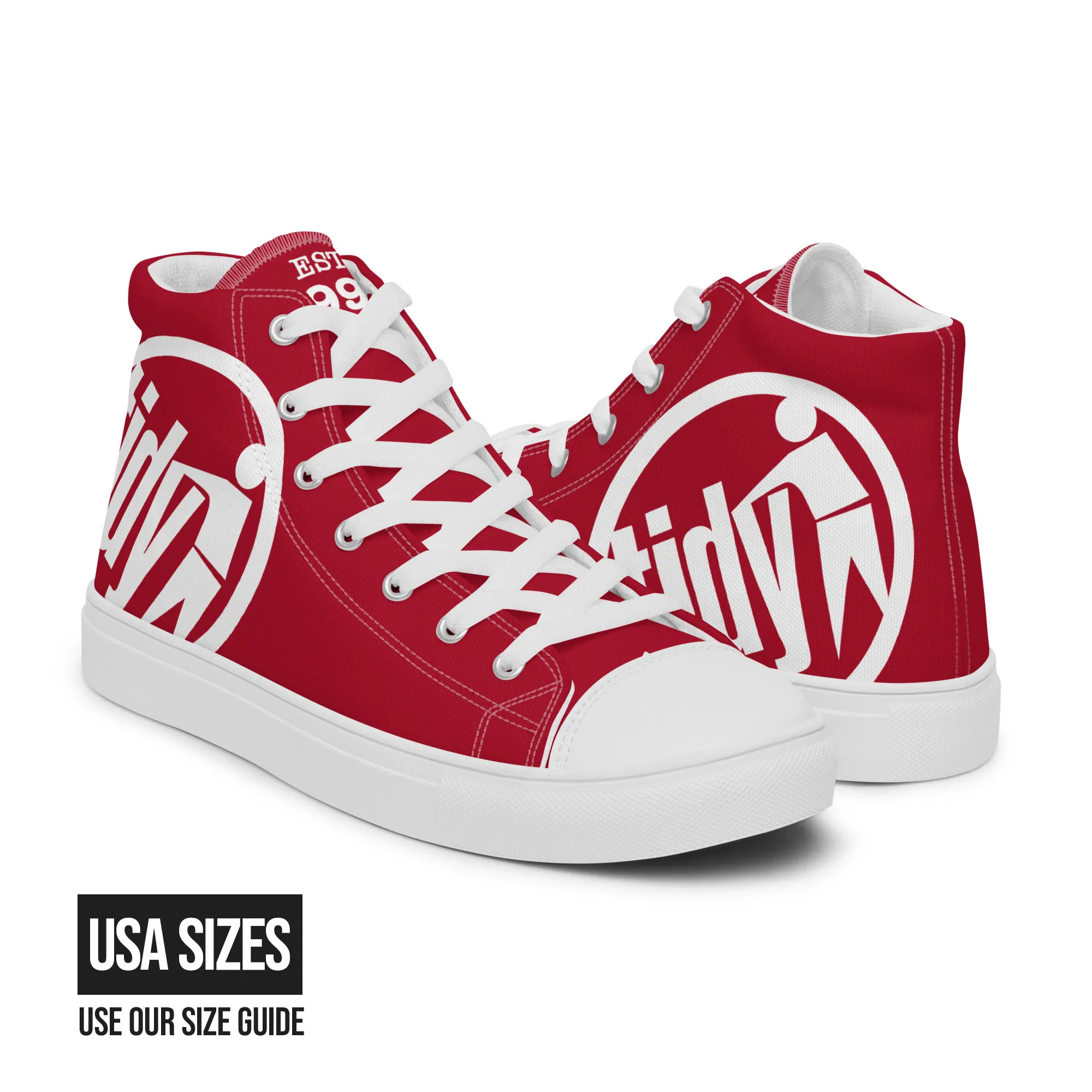 Men’s Tidy Red Hi Top Shoes