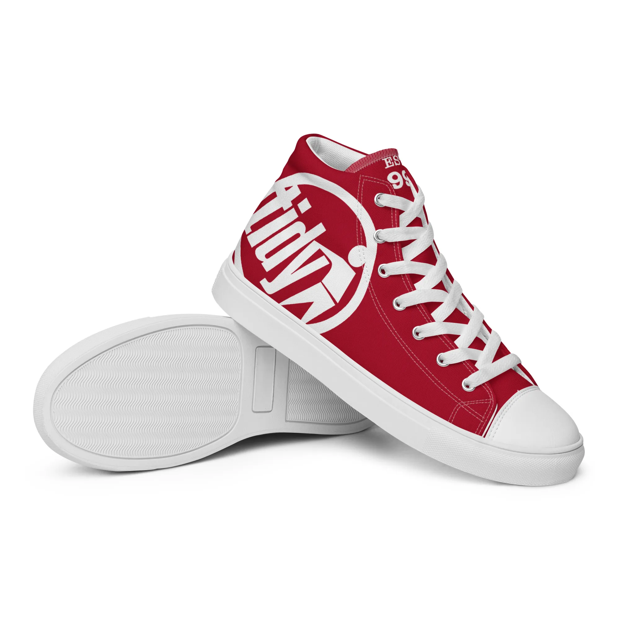 Men’s Tidy Red Hi Top Shoes