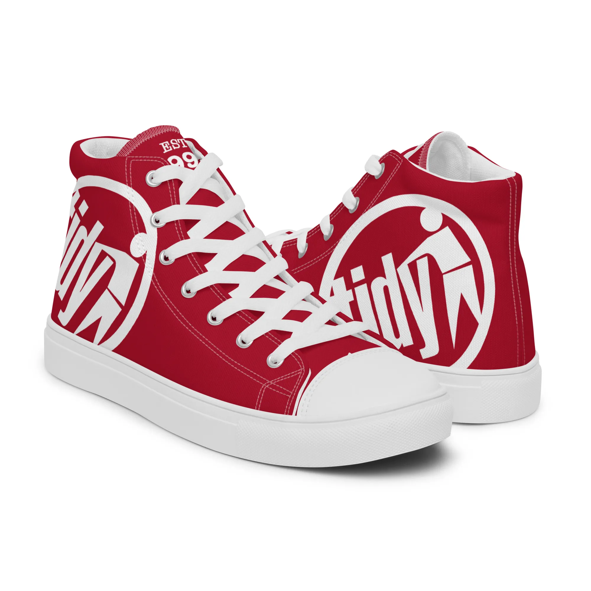 Men’s Tidy Red Hi Top Shoes