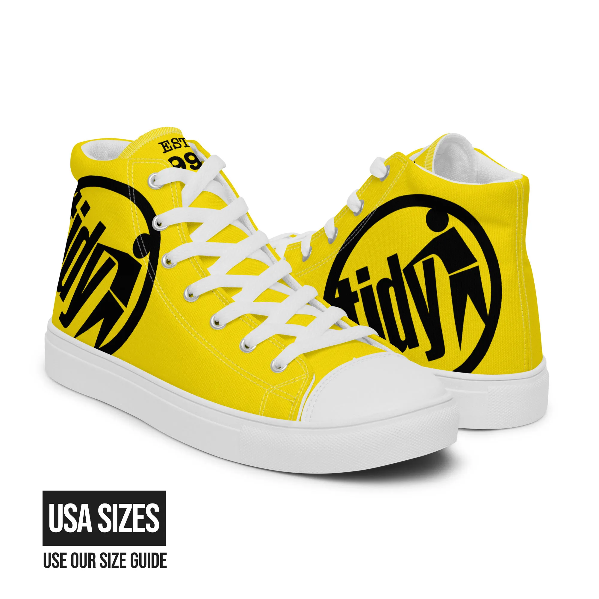 Men’s Tidy Yellow Hi Top Shoes