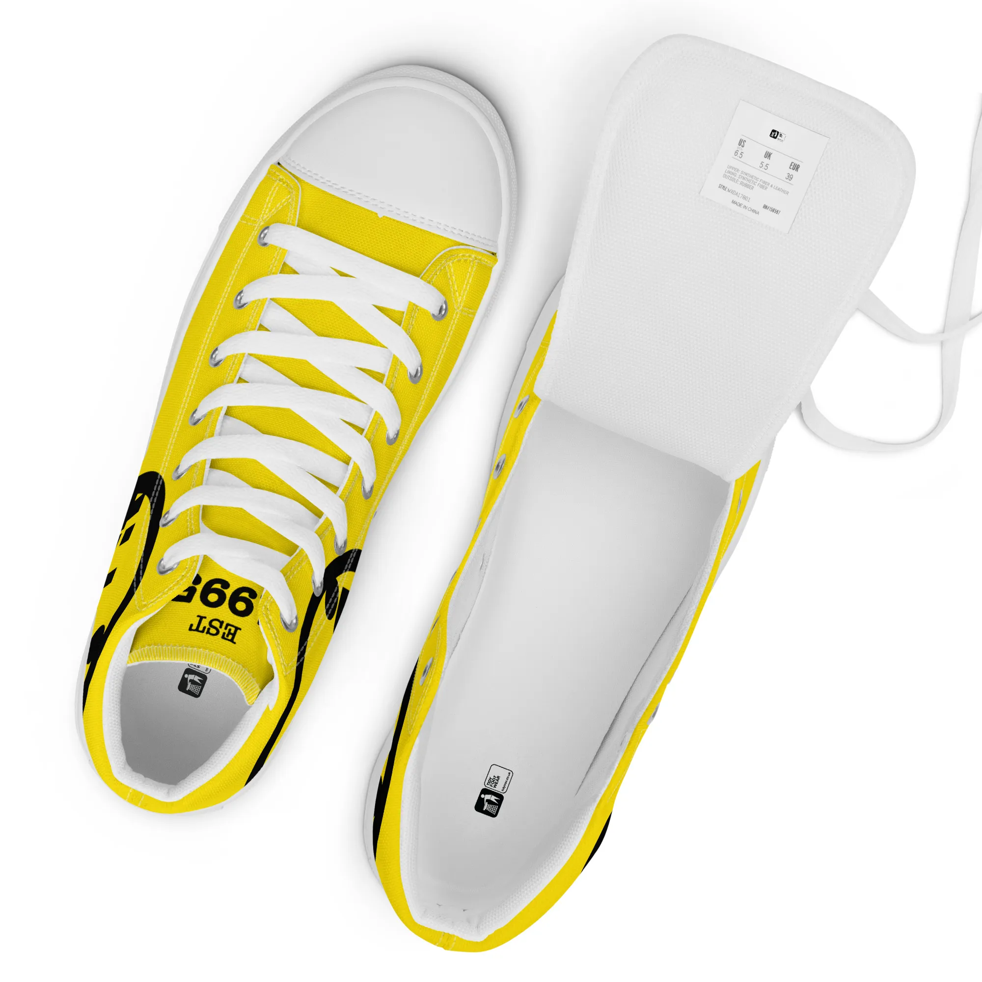 Men’s Tidy Yellow Hi Top Shoes