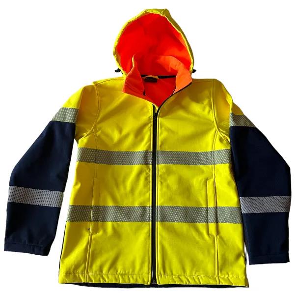 Mens Hi-Vis Full Zip Hooded Jacket