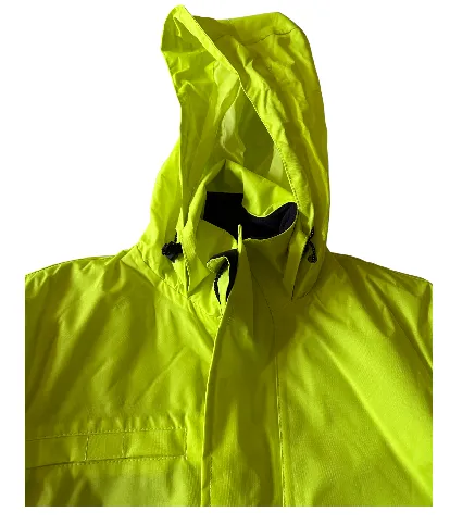 Mens Hi-Vis Taped Full Zip Jacket with removable hood