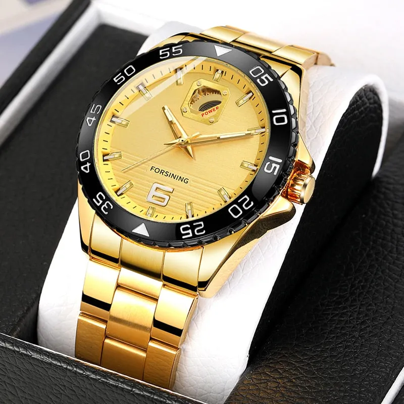 Men's Luxury Business Style Automatic Self-Wind Mechanical Wristwatch