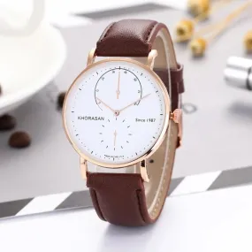 Men's Wristwatch Leather Watch For Men's Quartz Analog Wrist Watch Fashion Quartz Wristwatches S4772566