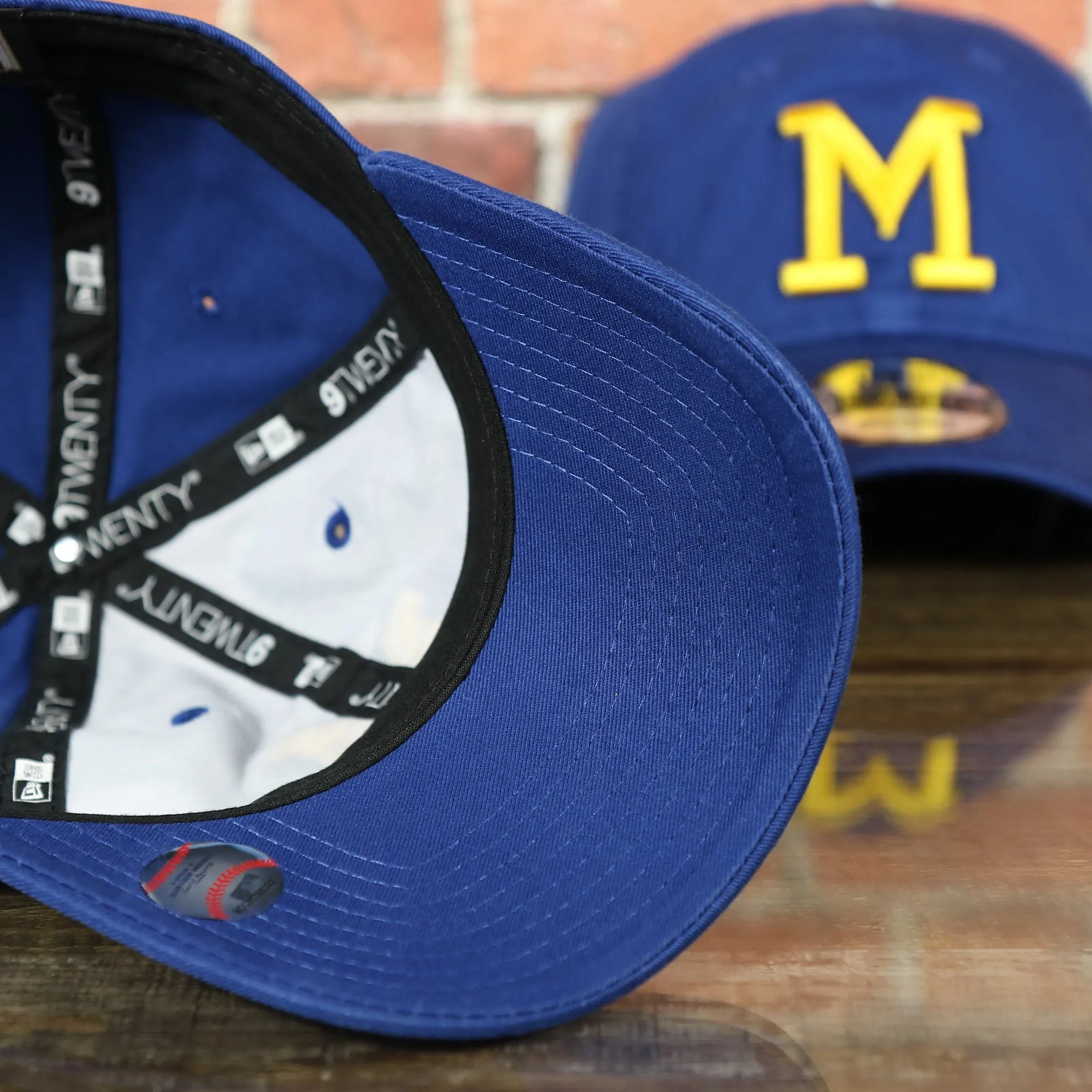 Milwaukee Brewers 1970 Throwback Blue Adjustable Dad Hat OSFM