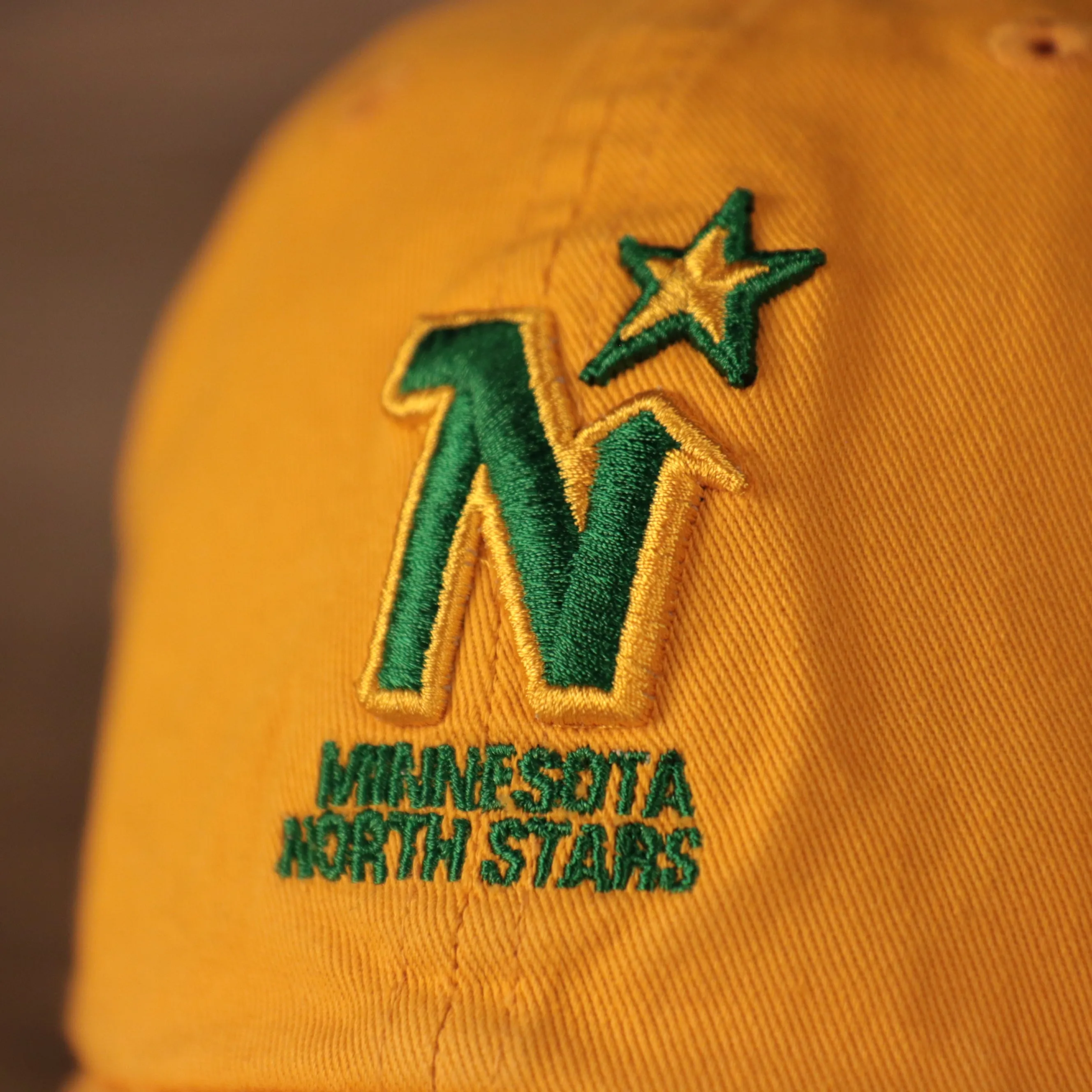 Minnesota North Stars Yellow Adjustable Retro Dad Hat