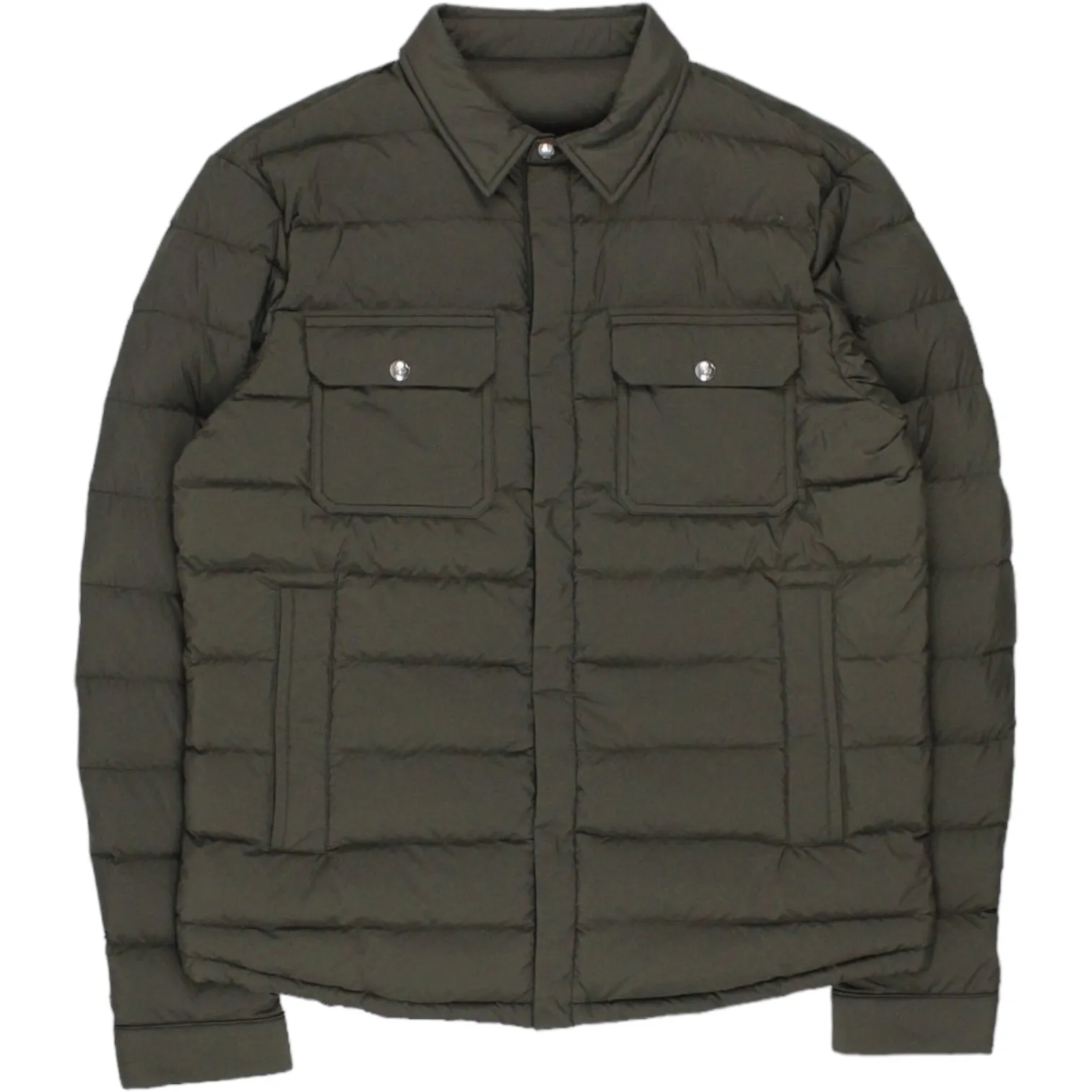 Moncler Olive Caph Down Shirt Jacket