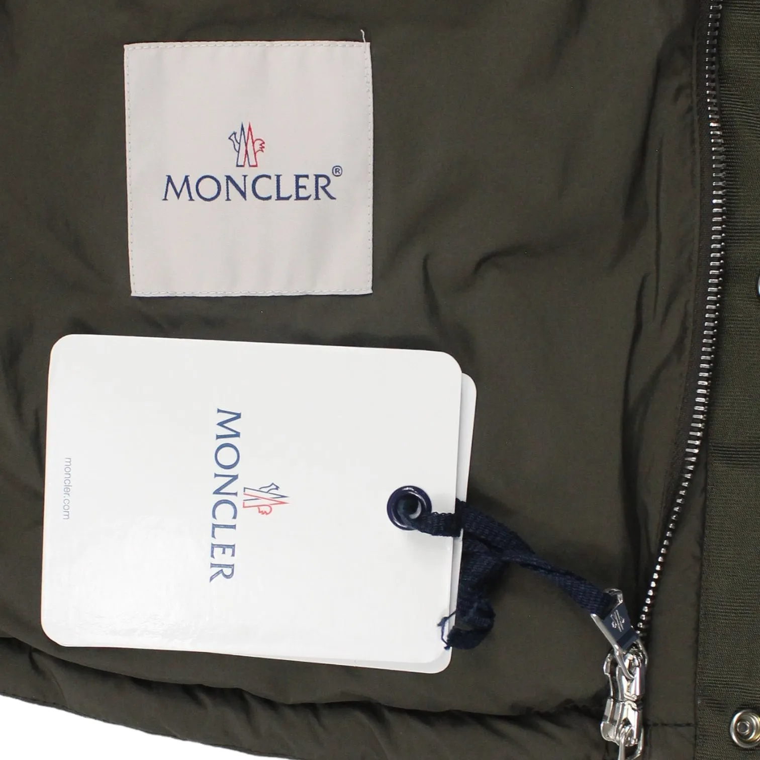 Moncler Olive Caph Down Shirt Jacket