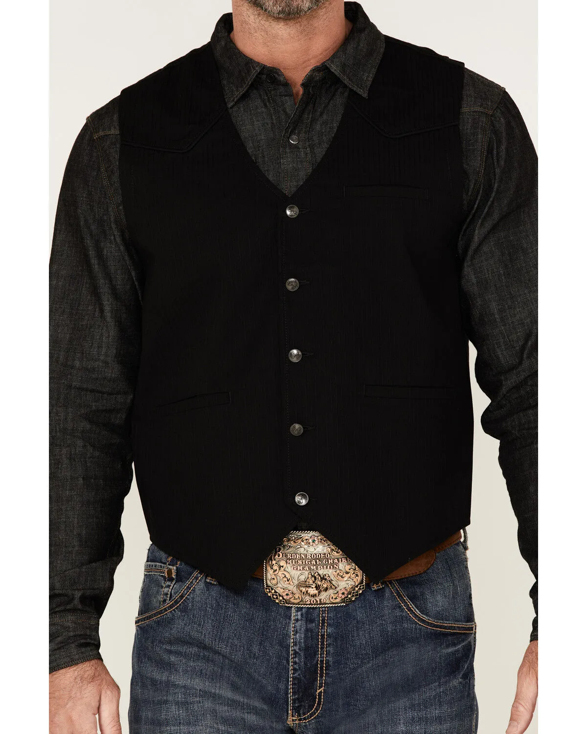 Moonshine Spirit Men's Sunday Brunch Button Down Western Vest