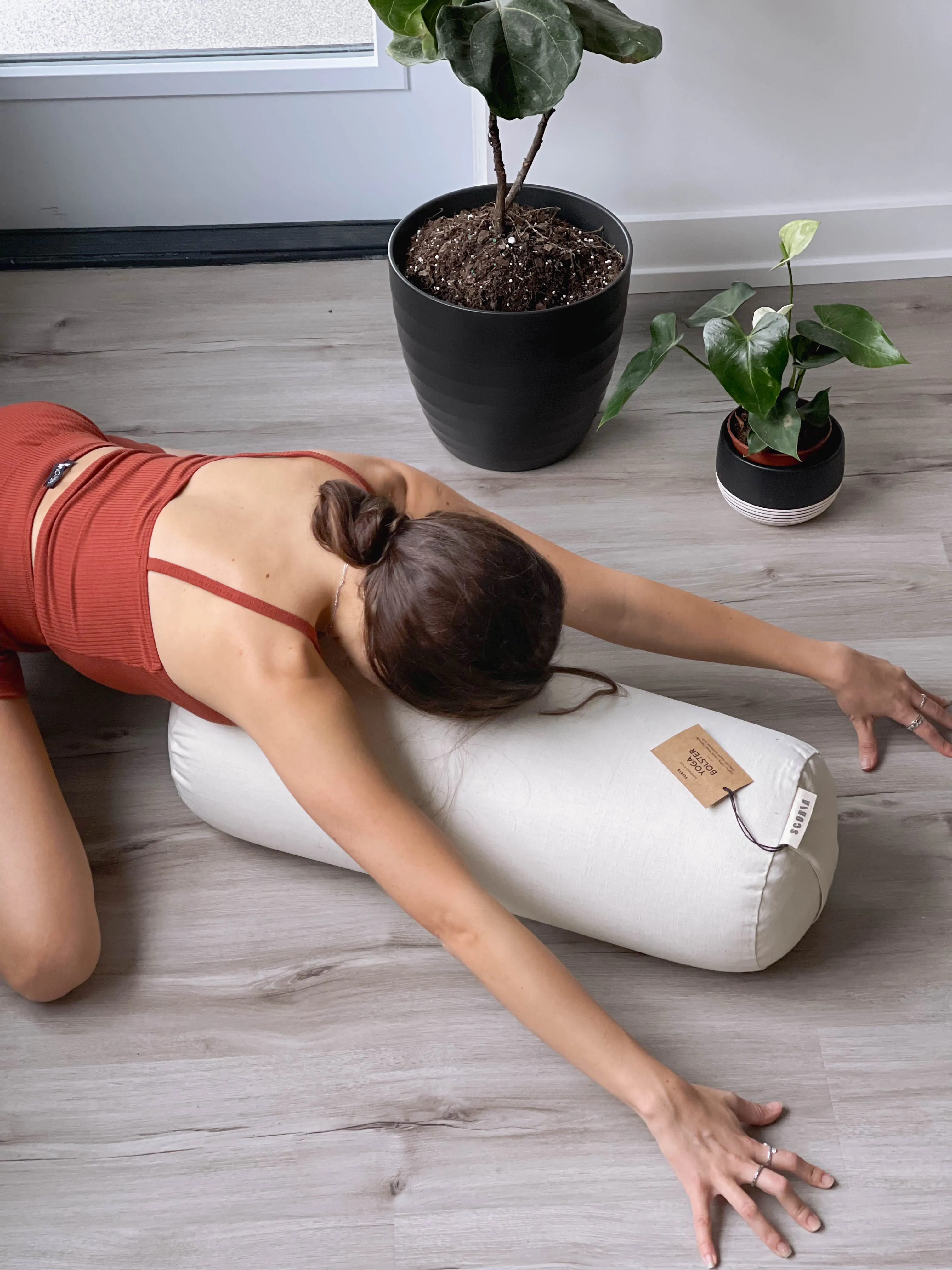 Natural & Organic Yoga Bolster | Sandy White