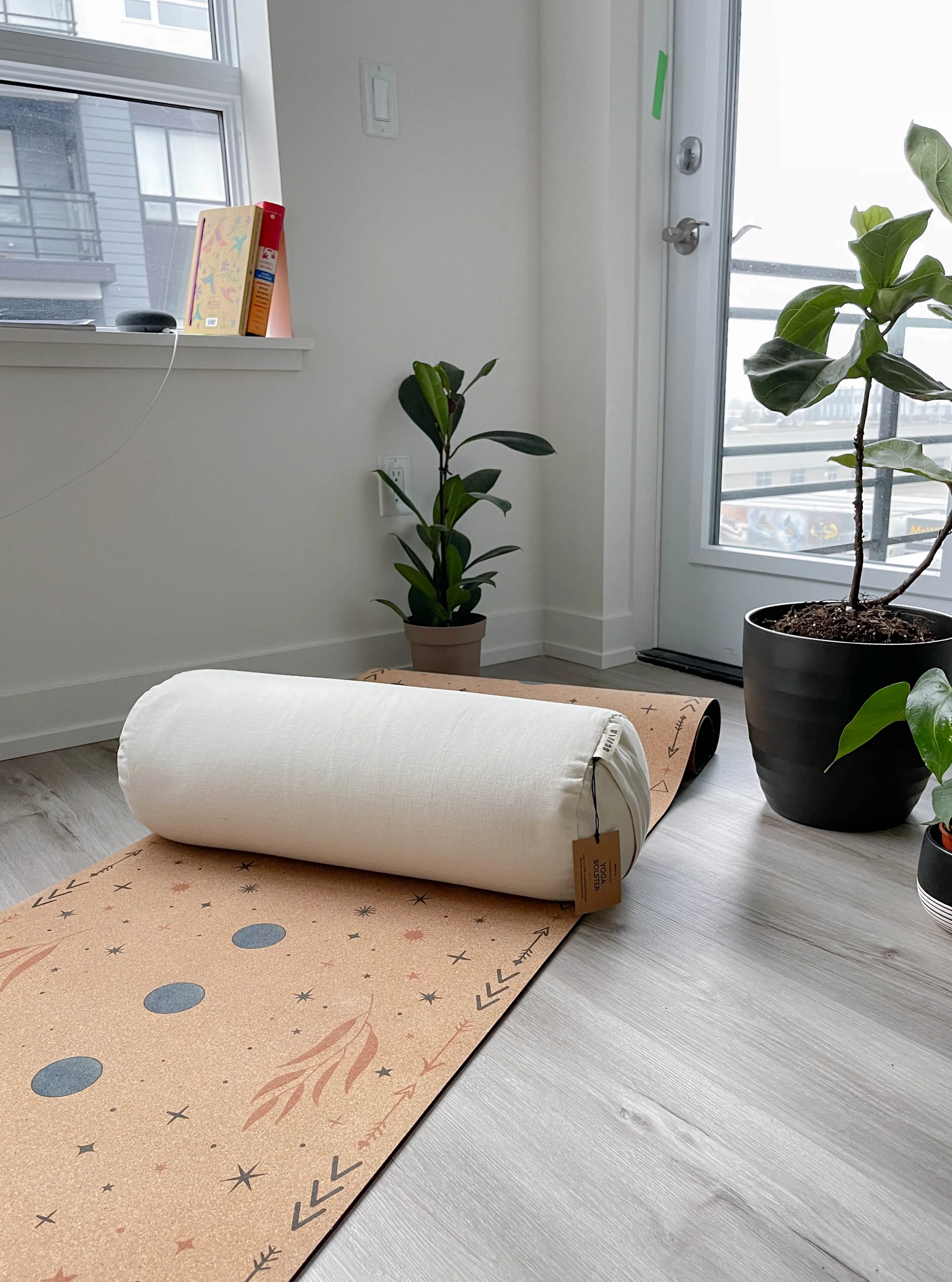 Natural & Organic Yoga Bolster | Sandy White