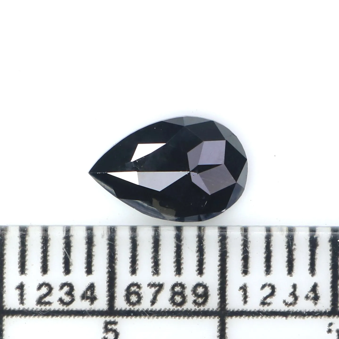 Natural Loose Pear Diamond, Pear Black Color Diamond, Natural Loose Diamond, Pear Rose Cut Diamond, Rose Cut Pear 0.53 CT Pear S