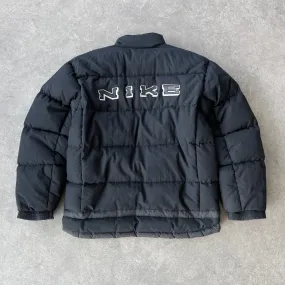 Nike 1990s reversible down fill spellout puffer jacket (M)