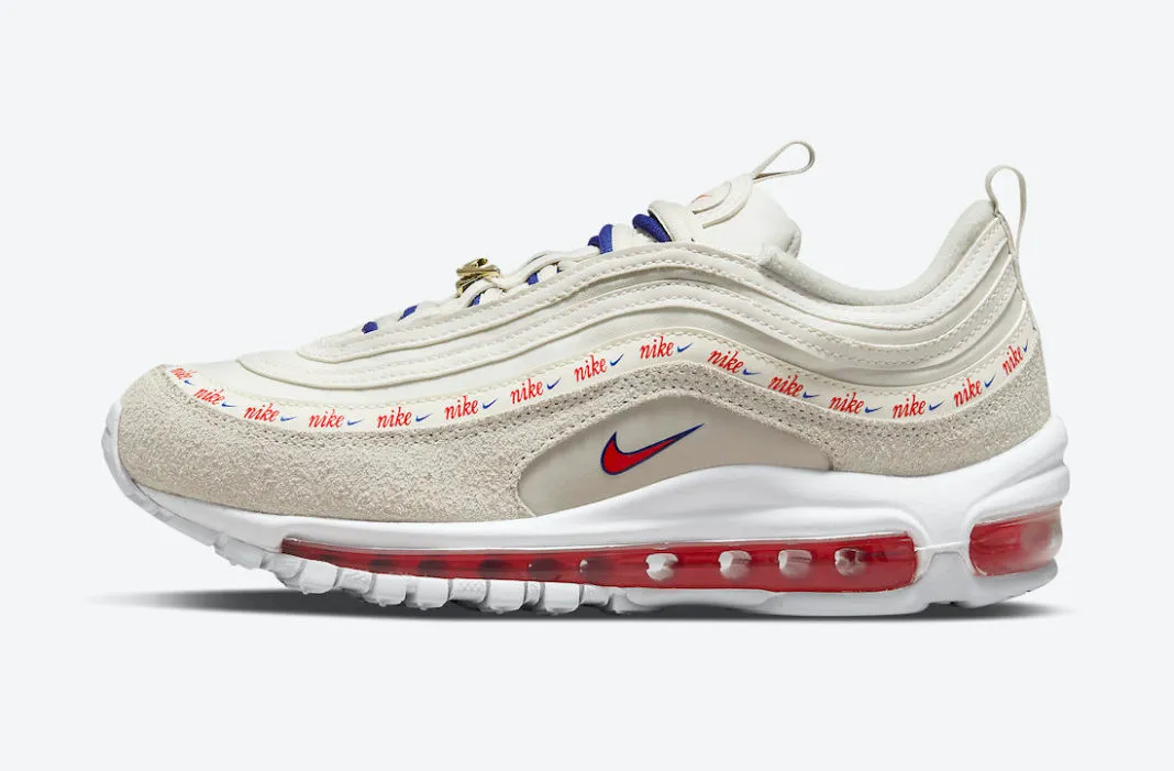 Nike Air Max 97 Light Bone Deep Royal Blue White University Red DC4013-001