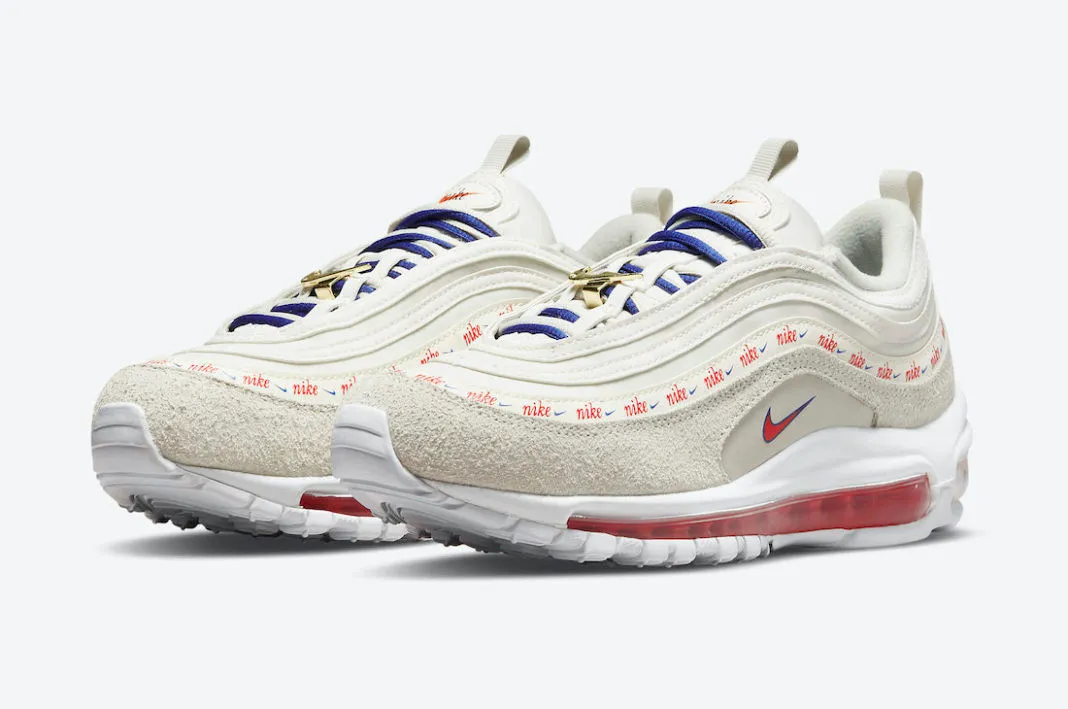 Nike Air Max 97 Light Bone Deep Royal Blue White University Red DC4013-001