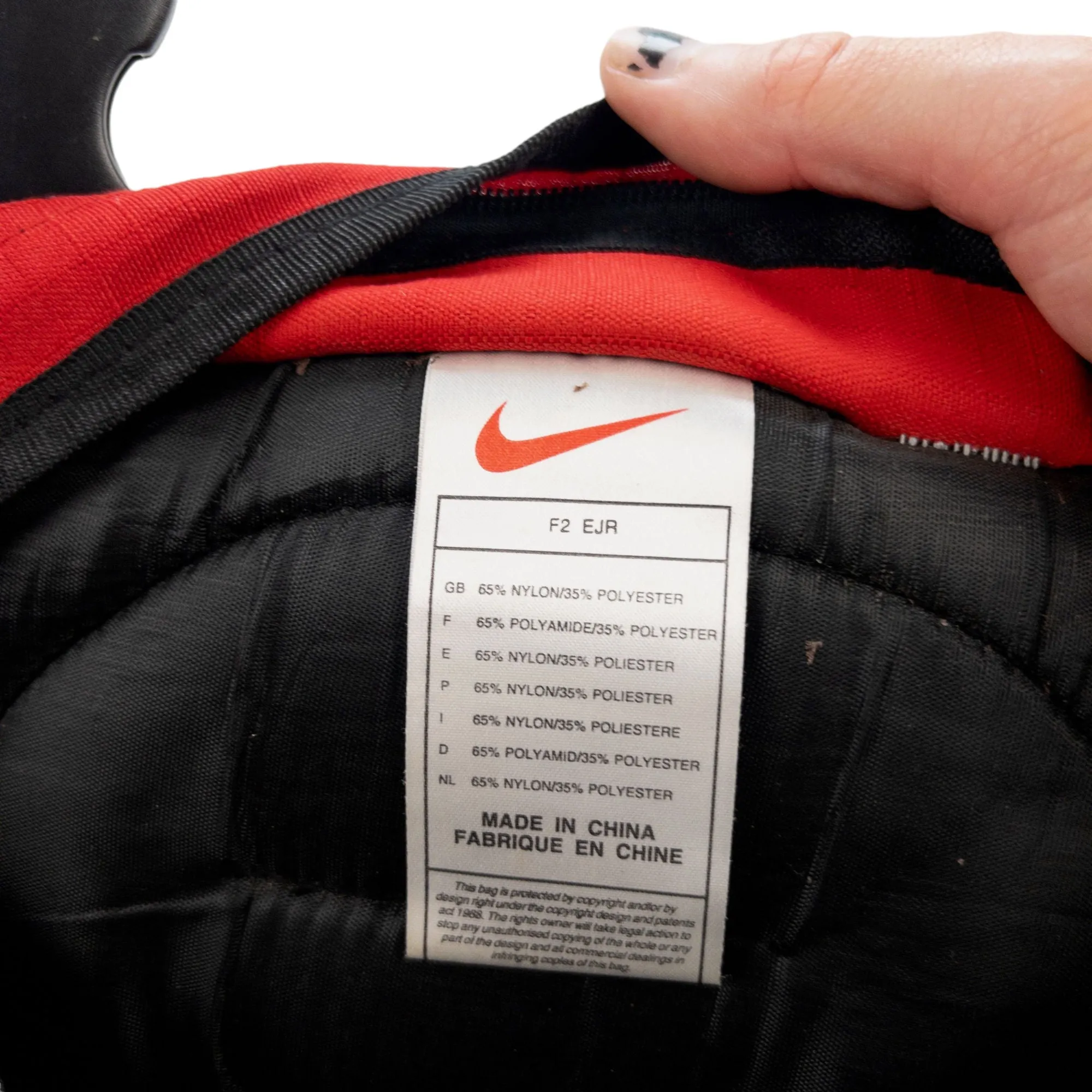 Nike Black Red Waist Bag | Second Wave Vintage