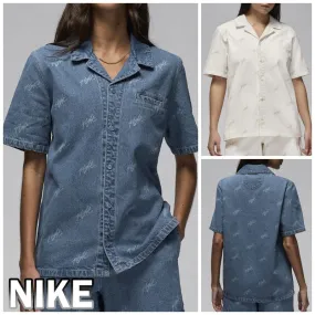 Nike  |Casual Style Denim Street Style Cotton Short Sleeves Logo