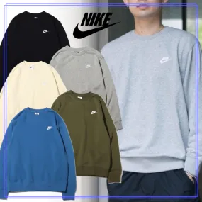 Nike  |Crew Neck Unisex Sweat Street Style Long Sleeves Plain Logo