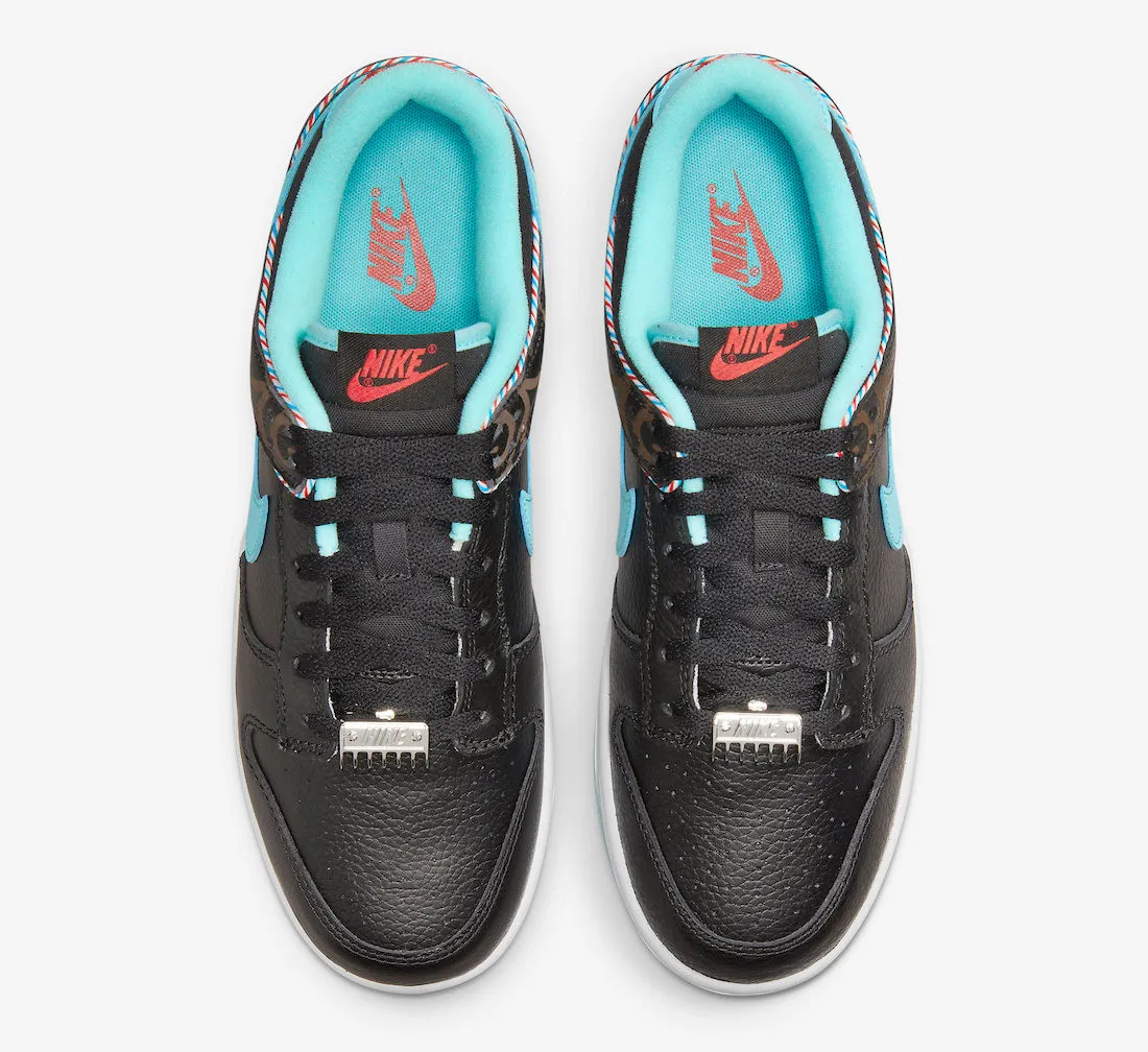 Nike SB Dunk Low Barbershop Black Teal White Shoes DH7614-001