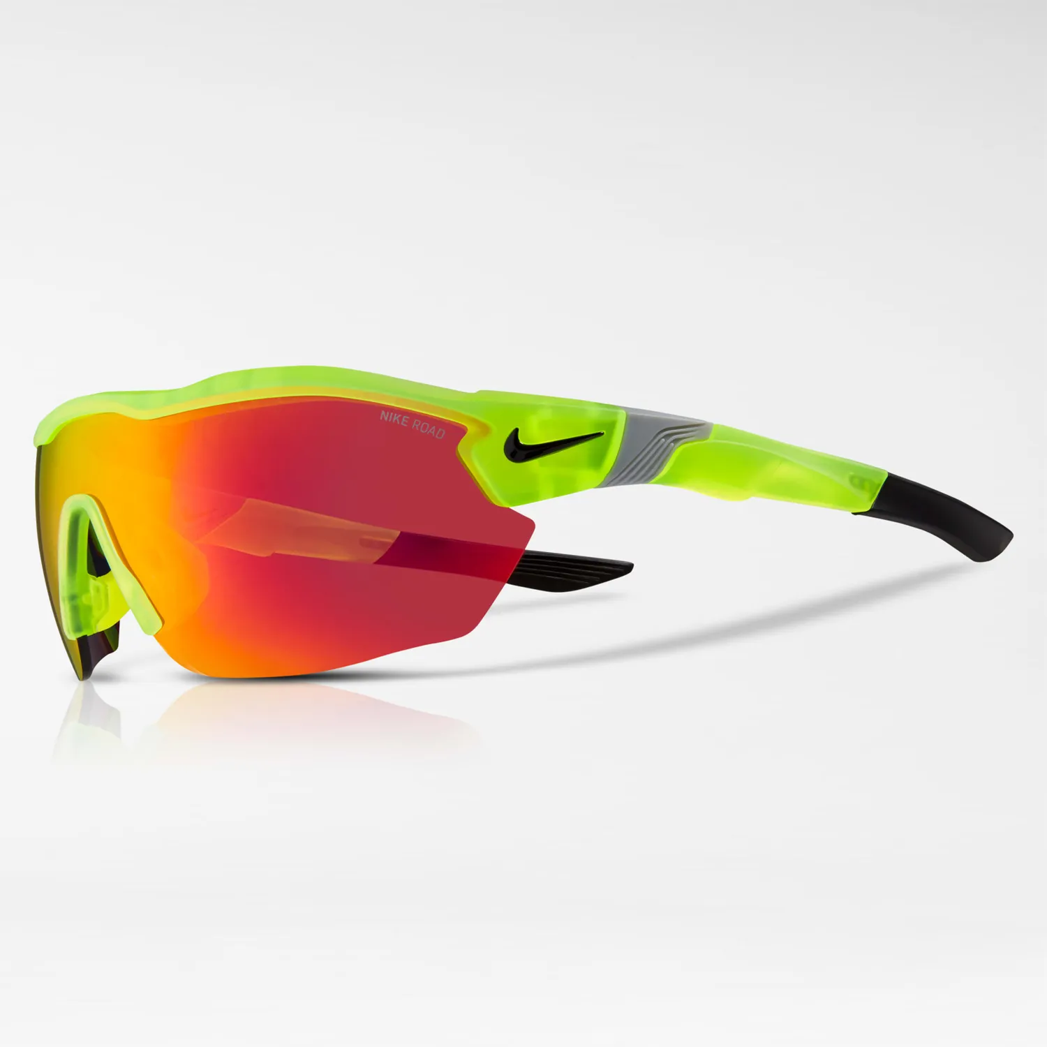 Nike Show X3 Elite L Road Occhiali  Matte Volt/Road/Red Mirror