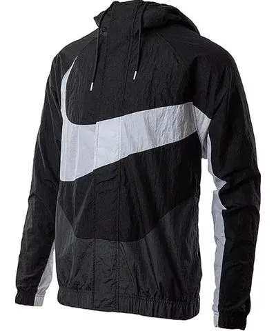 Nike Sportswear Swoosh Woven Track Jacket Black/White DD5967-010 Men's