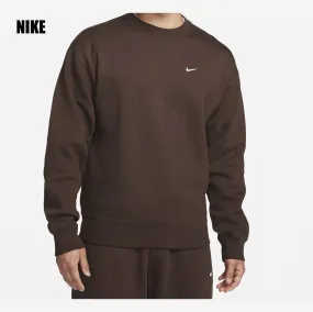 Nike  |Unisex Sweat Blended Fabrics Street Style U-Neck Plain