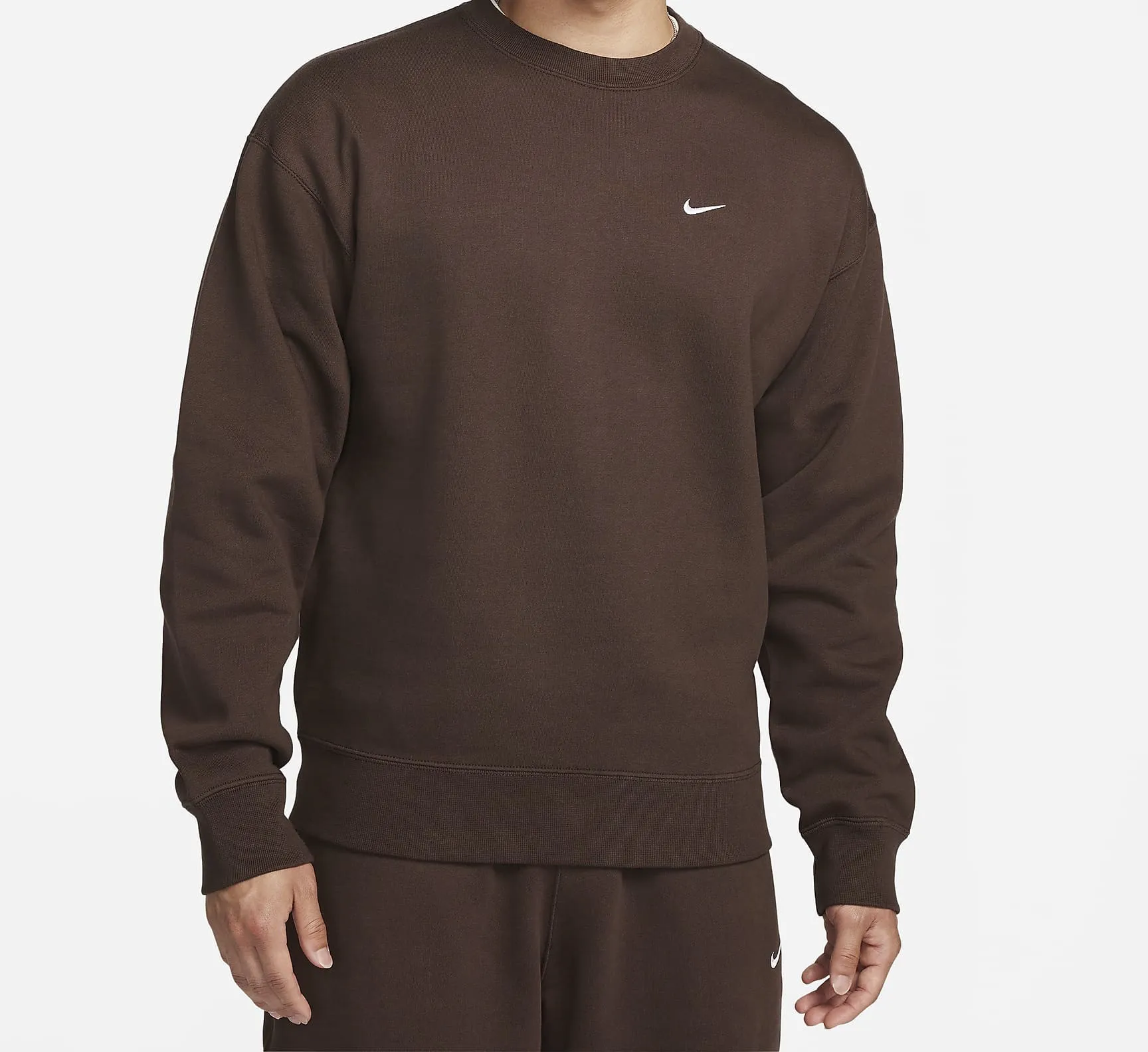 Nike  |Unisex Sweat Blended Fabrics Street Style U-Neck Plain