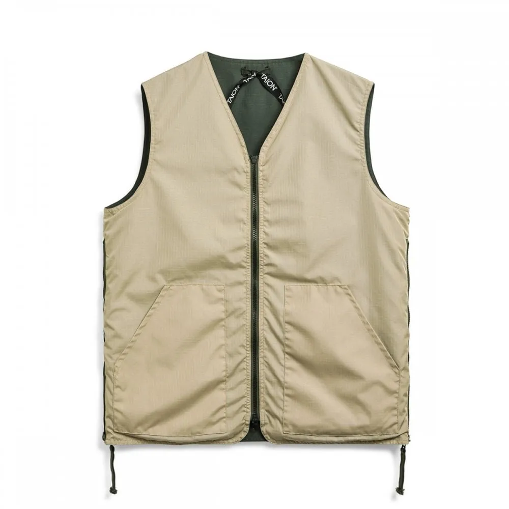 Non Down Military Reversible V Neck Vest