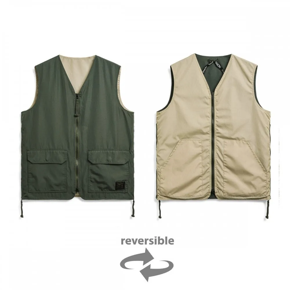 Non Down Military Reversible V Neck Vest