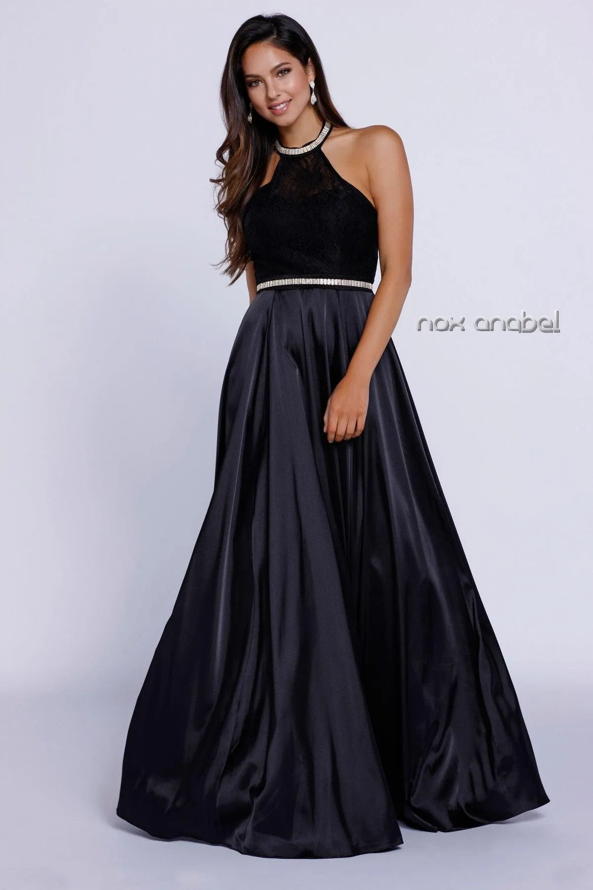 Nox Anabel 8198 Long Sleeveless Evening Gown