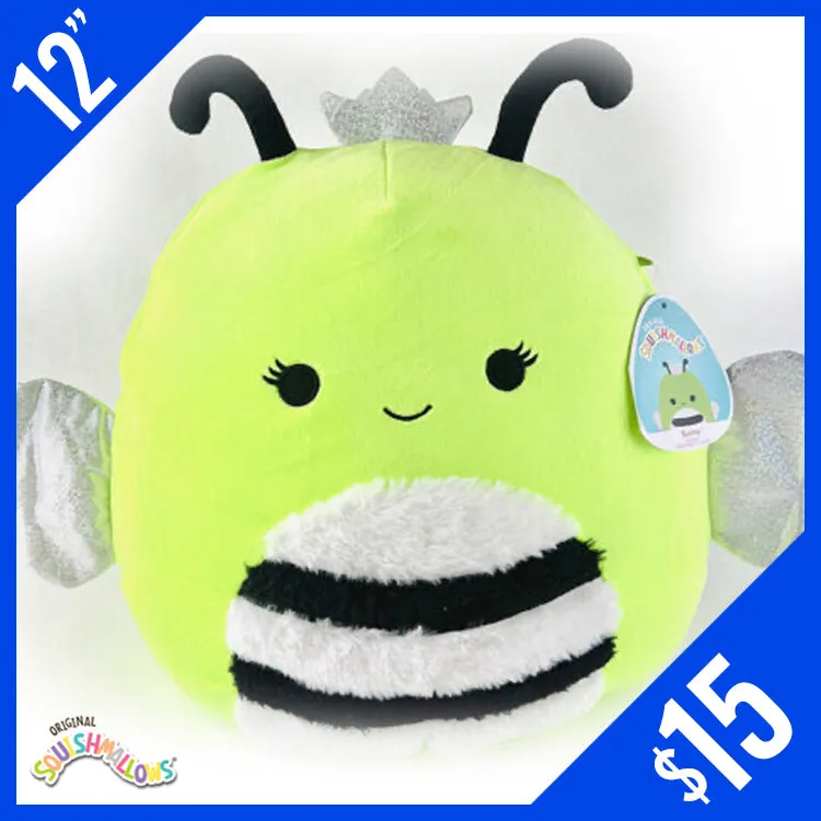 Original Squishmallows! Black Light: Sunny the Bumble Bee 12