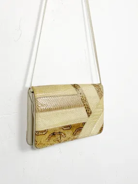 Palizzio Snakeskin Patchwork Purse