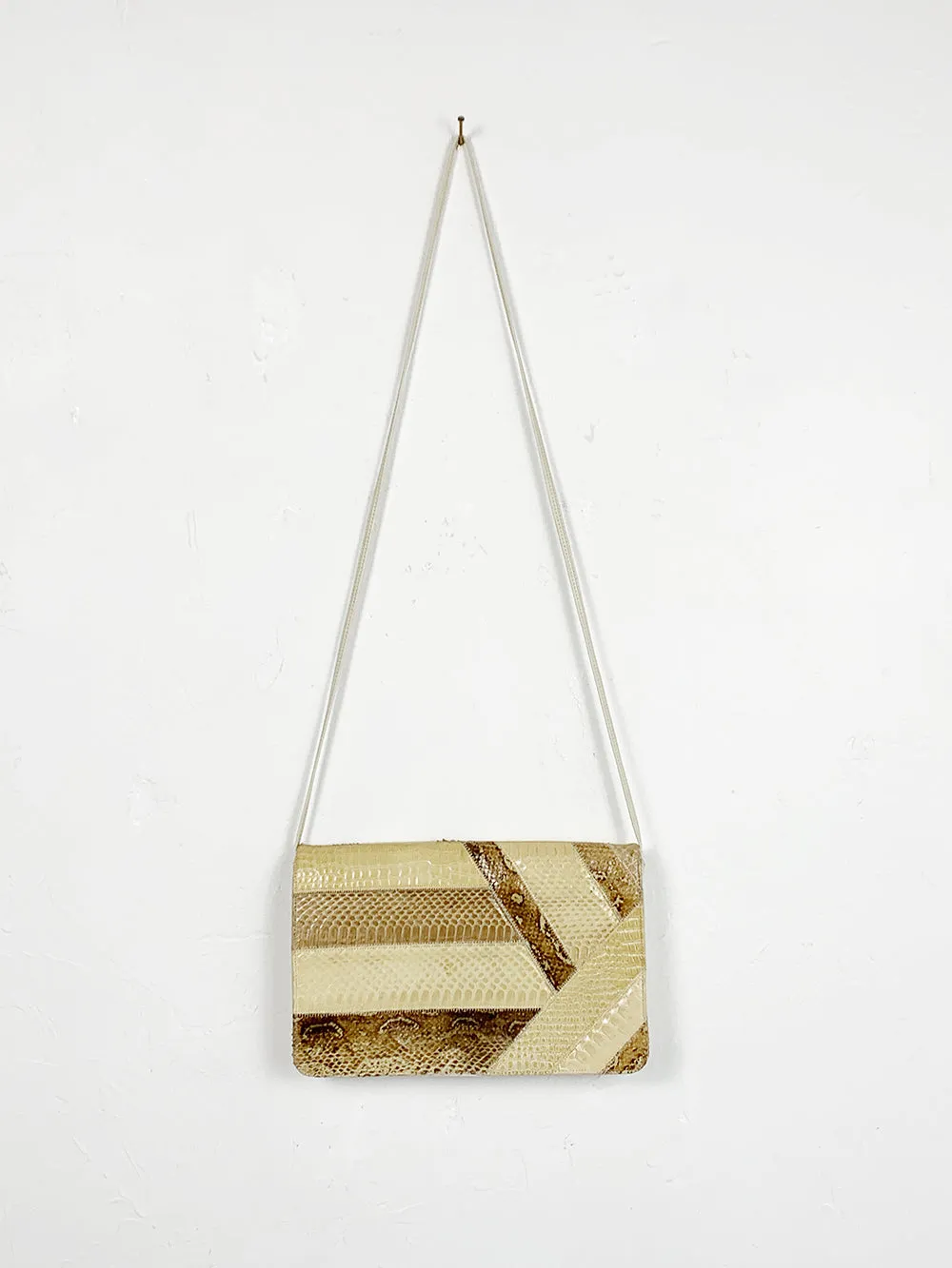 Palizzio Snakeskin Patchwork Purse