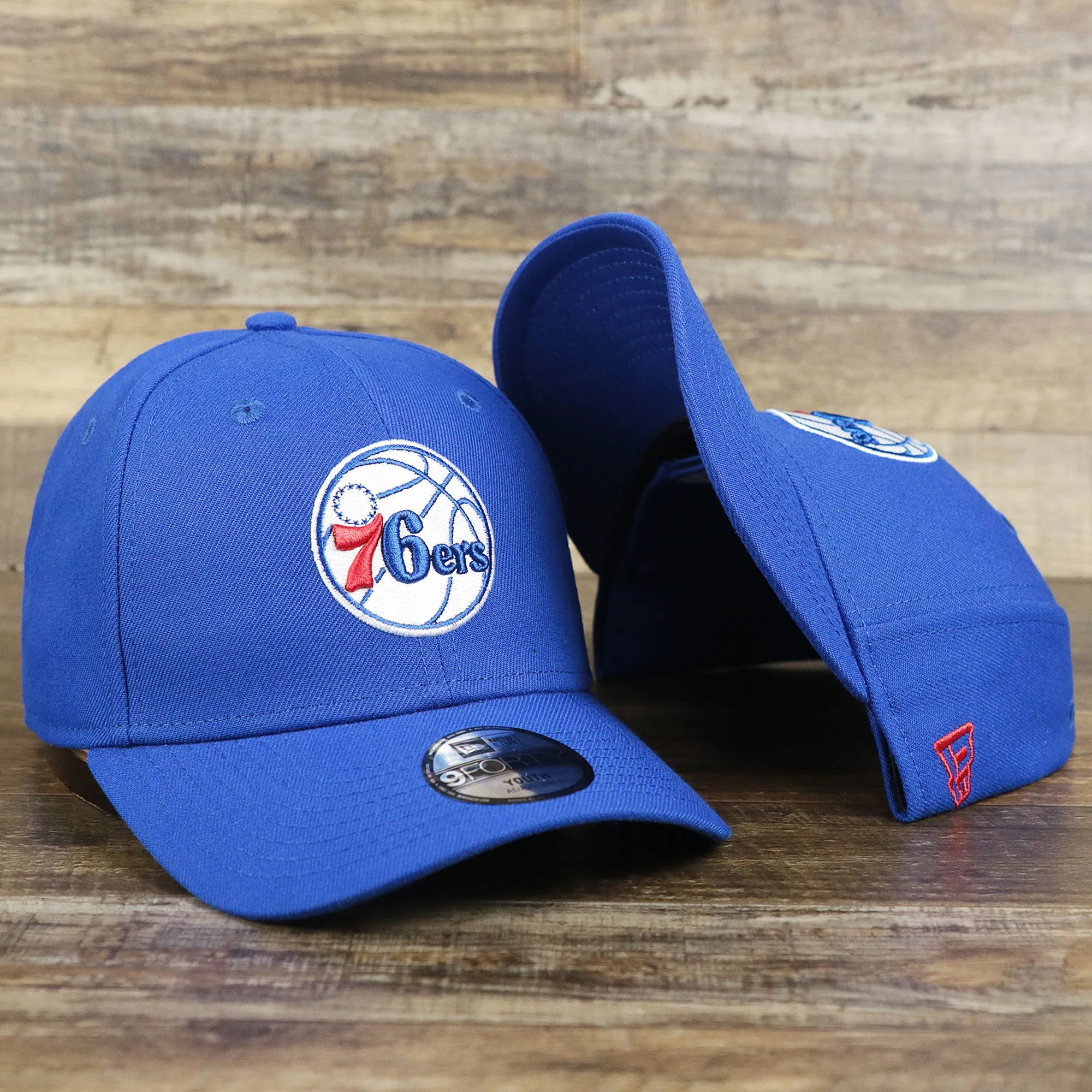 Philadelphia 76ers Blue Adjustable Youth 9Forty Dad Hat