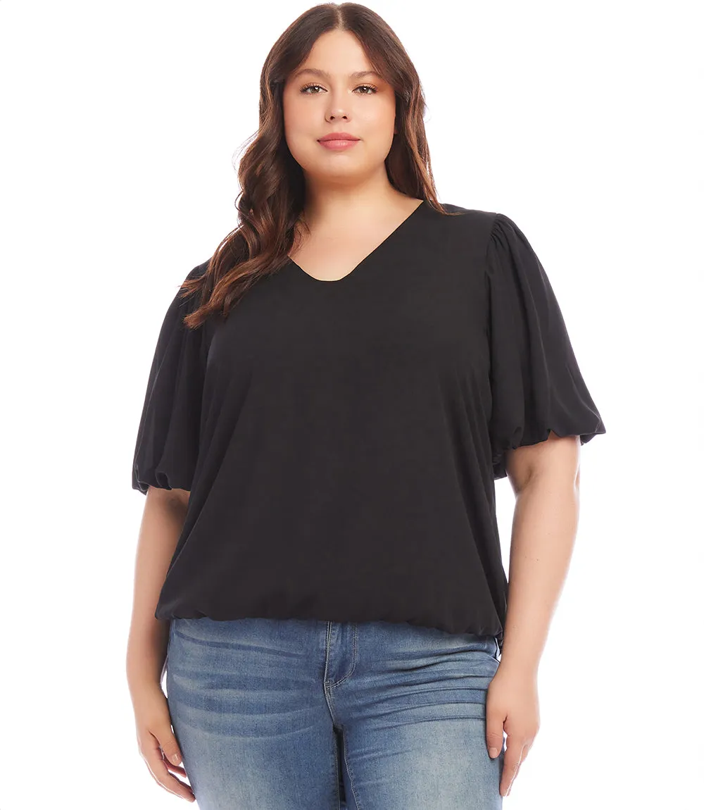 Plus Size Sleeve Puff Sleeve Top