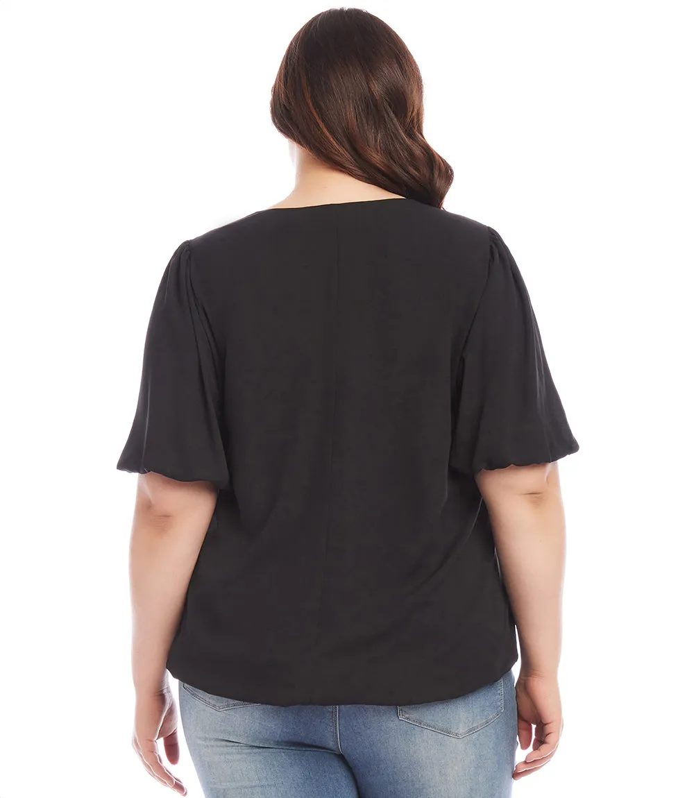 Plus Size Sleeve Puff Sleeve Top