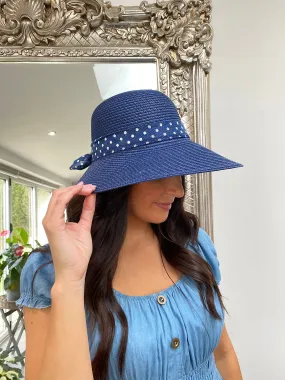 Polka Dot Wrap Straw Hat Khloe