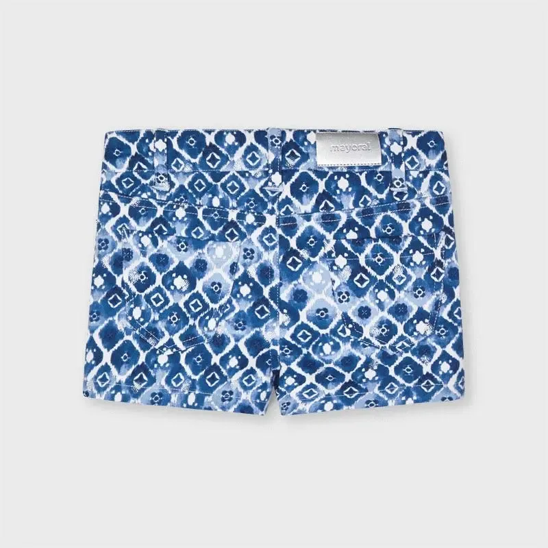 Printed Twill Short Pant for Girl Ink