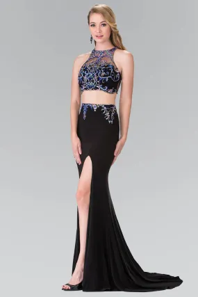 Prom 2 Piece Sexy Halter Evening Gown