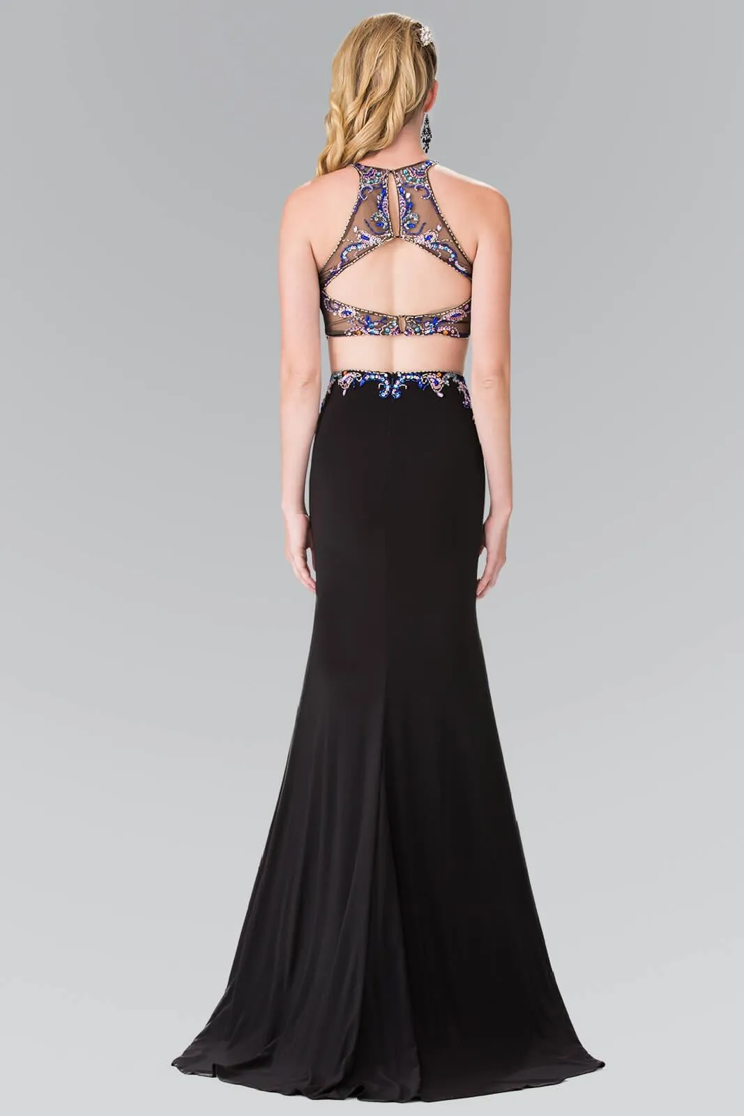 Prom 2 Piece Sexy Halter Evening Gown